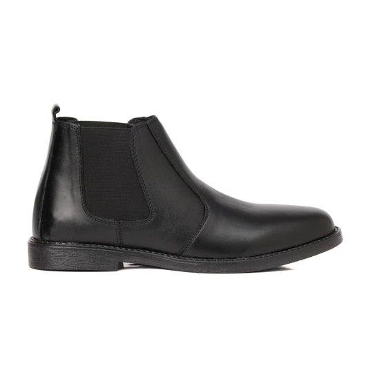 CS-10 Black Cow Leather Chelsea Boots
