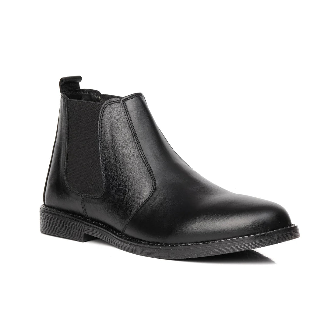 CS-10 Black Cow Leather Chelsea Boots