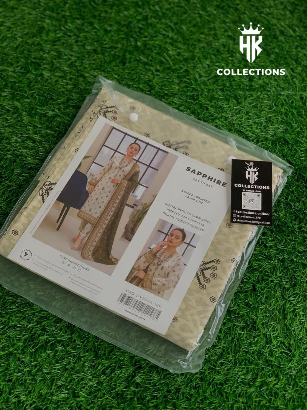 Sapphire 3pc Lawn Print Suit