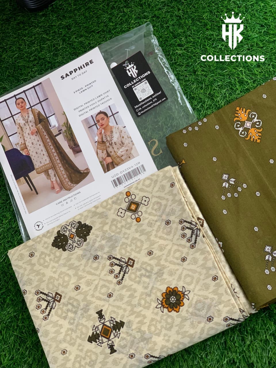 Sapphire 3pc Lawn Print Suit